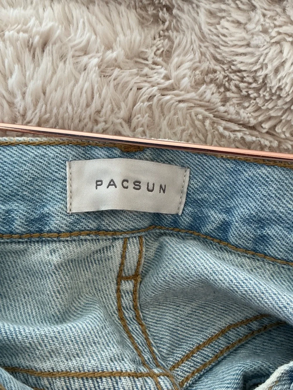 PacSun Light Wash High Rise Distressed Straight Jeans Chic Denim - Picture 10 of 11